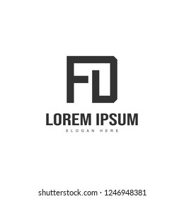 Initial letter logo design. minimal letter logo template