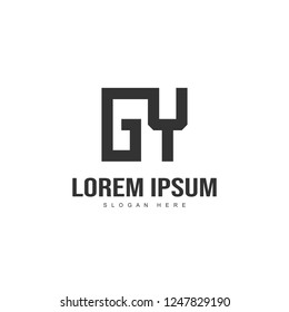 Initial letter logo design. Minimal letter logo template design