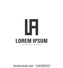 Initial letter logo design. Minimal letter logo template design