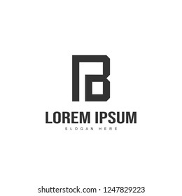Initial letter logo design. Minimal letter logo template design