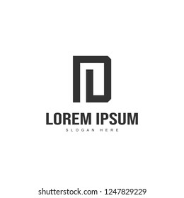Initial letter logo design. Minimal letter logo template design