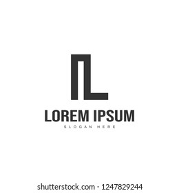 Initial letter logo design. Minimal letter logo template design
