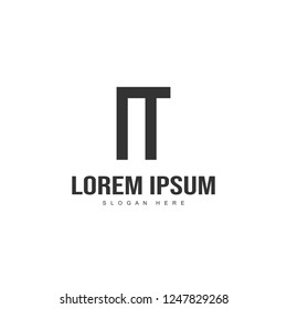 Initial letter logo design. Minimal letter logo template design