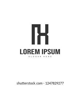 Initial letter logo design. Minimal letter logo template design