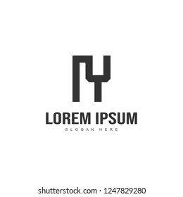 Initial letter logo design. Minimal letter logo template design