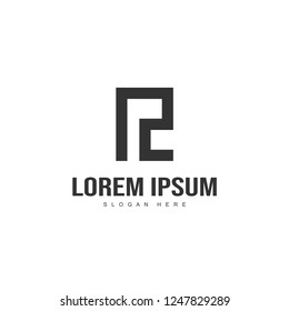 Initial letter logo design. Minimal letter logo template design