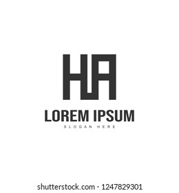 Initial letter logo design. Minimal letter logo template design