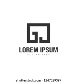 Initial letter logo design. Minimal letter logo template design