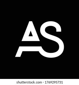 Diseño de logotipo AS carta inicial Diseño de plantilla moderna de vectores de tipografía empresarial. Diseño de logotipo AS de letras vinculadas creativas