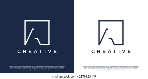 Initial letter a  logo design Premium Vector