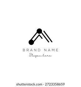 Initial letter A logo design. Premium Vector logo