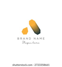 Letra inicial Un diseño de logotipo. Logotipo del Vector de Premium