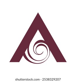 Initial Letter A Logo Design. Ein Logo-Design. Buchstabe A-Symbol
Buchstabe A. Anfangsbuchstabe.