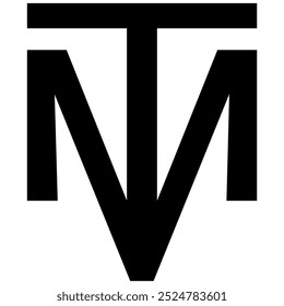 Initial Letter Logo Design T, M, TM, MT Simple und Bold. Sportliche und starke Monogramm Logo Vektor Vorlage Luxus Ornament