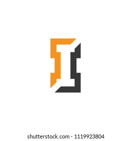 Initial letter I logo design template