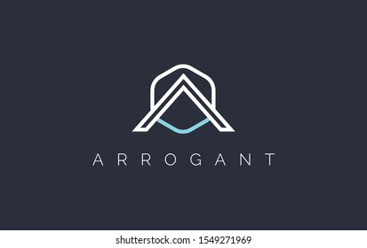 Initial letter A logo design template element. Modern style, simple and colorful.
