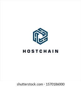 Initial Letter Logo design template with hexagon concept