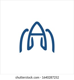 Initial letter a logo design template