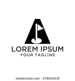 A initial letter logo design template vector for golf company