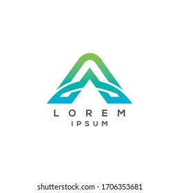 Initial letter A logo design template elements 