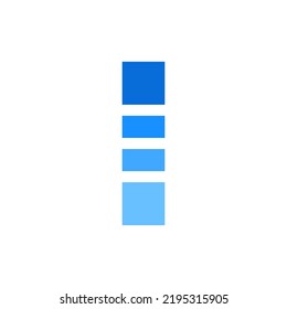 Plantilla de diseño del logotipo de la carta inicial I. Diseño de logotipo de carta con un estilo de gradiente creativo y moderno