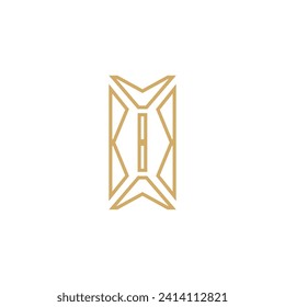 Plantilla de diseño de logotipo de carta inicial I