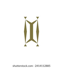 Plantilla de diseño de logotipo de carta inicial I