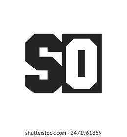 Initial Letter SO Logo Design Template. SO Logo