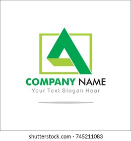 Initial letter A logo design template