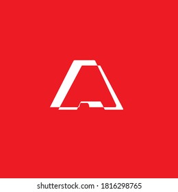 Initial Letter A Logo Design With Unique Style Vector Illustration.