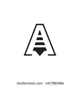 A initial letter logo design vector template