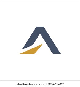 initial letter A logo design vector sign