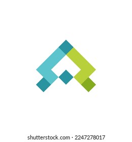 initial letter A logo design vector sign