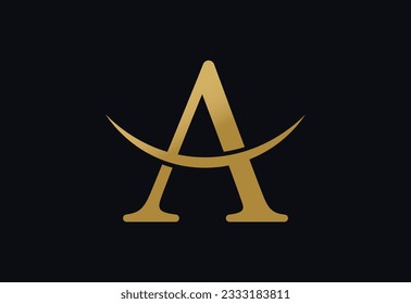 Initial A letter logo design , Vector design template
