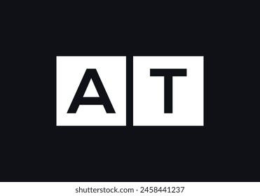 Initial Letter AT Logo Design Vector Template. Abstract Letter AT Logo Design