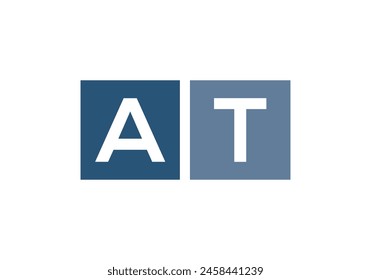 Initial Letter AT Logo Design Vector Template. Abstract Letter AT Logo Design