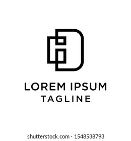initial letter logo DG, GD logo template 