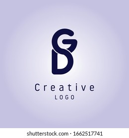 initial letter logo DG, GD, logo template