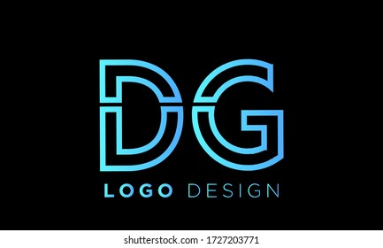 initial letter logo DG, GD, logo template
