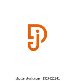 initial letter logo dj or jd