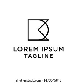 initial letter logo DK, KD logo template