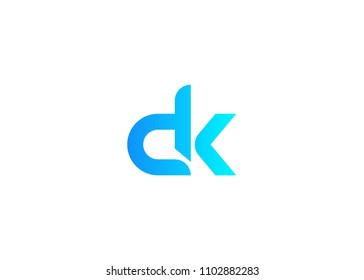 Initial Letter Logo Dk Logo Template Stock Vector (Royalty Free) 1102882283