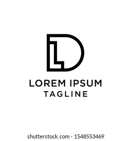 initial letter logo DL, LD logo template 

