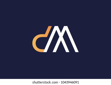 initial letter logo dm, md, logo template