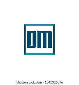 Initial Letter Logo DM Template Vector Design