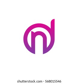 Initial Letter Logo Dn Nd N Stock Vector (Royalty Free) 568015546 ...