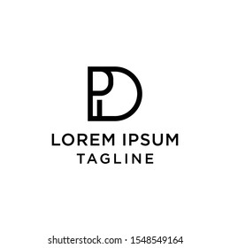 initial letter logo DP, PD logo template 