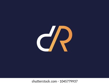 initial letter logo dr, rd, logo template