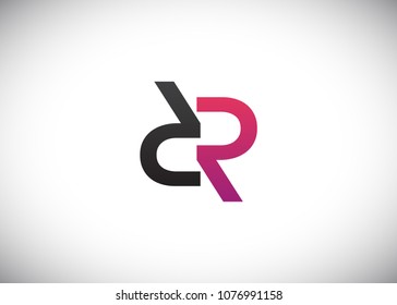 initial letter logo DR, RD, logo template