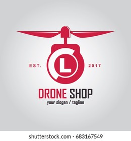 Initial Letter Logo for Drone Shop